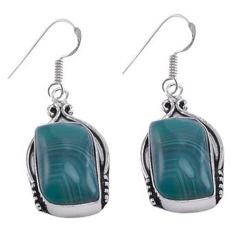 Green Agate Earrings 1