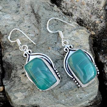 Green Agate Earrings 2