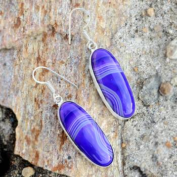 Purple Agate Earrings 2