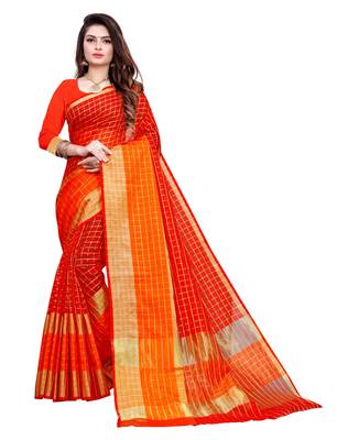 Blissta Red Manipuri Silk Zari Work Saree With Running Blouse 1