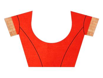 Blissta Red Manipuri Silk Zari Work Saree With Running Blouse 3
