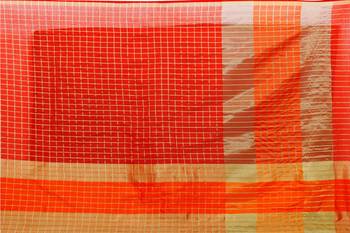 Blissta Red Manipuri Silk Zari Work Saree With Running Blouse 4