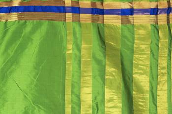 Blissta Olive Cotton Blend Woven Saree With Running Blouse 4
