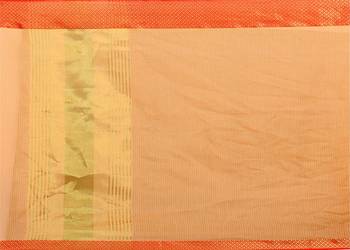 Blissta Peach Manipuri Silk Border Work Saree With Running Blouse 4