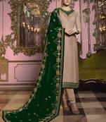Chiku embroidered silk salwar