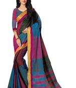 Multicolor woven cotton saree with blouse