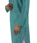 Green plain cotton kurta-pajama