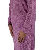Purple plain cotton kurta-pajama