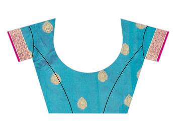 Kimisha Magenta Art Silk Jacquard Saree With Running Blouse 3