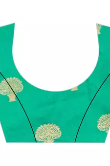 Rblue silk blend Jacquard Saree With Running Blouse