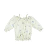 Yellow Printed Chiffon Kids Tops