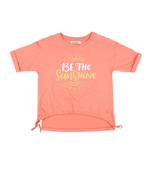 Red Printed Cotton Kids Tops