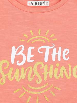 Red Printed Cotton Kids Tops 3