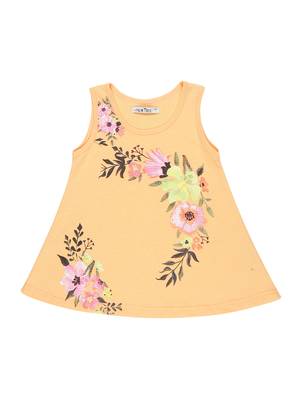 Pink Printed Cotton Kids Tops 1