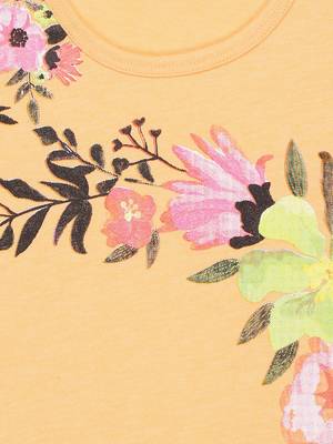 Pink Printed Cotton Kids Tops 3
