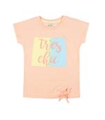 Blue Printed Blended Cotton Kids Tops
