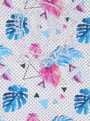 White Printed Cotton Kids Tops 3