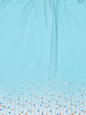 Blue Plain Cotton Kids Tops 3