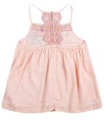Pink Plain Cotton Kids Tops