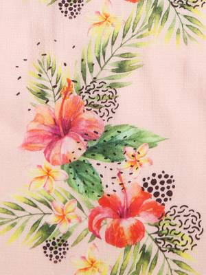 Pink Plain Cotton Kids Tops 3
