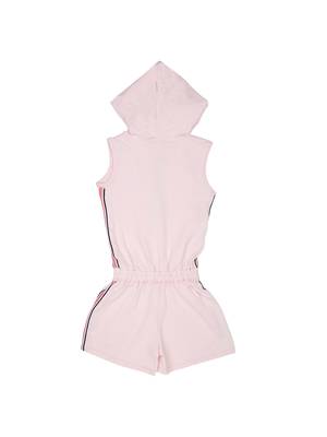 Pink Plain Cotton Girls Dresses 2