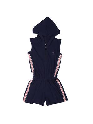 Black Plain Cotton Girls Dresses 1