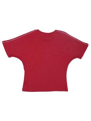 Red Plain Cotton Kids Tops 2