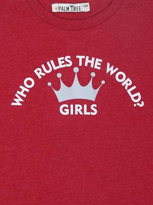 Red Plain Cotton Kids Tops 3