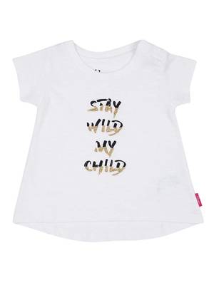 White Plain Cotton Kids Tops 1