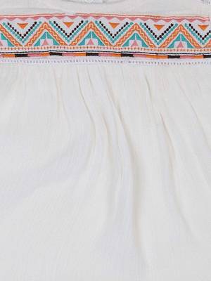 White Plain Cotton Kids Tops 3
