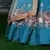 Light Blue Embroidered Art Silk Unstitched Lehenga With Dupatta