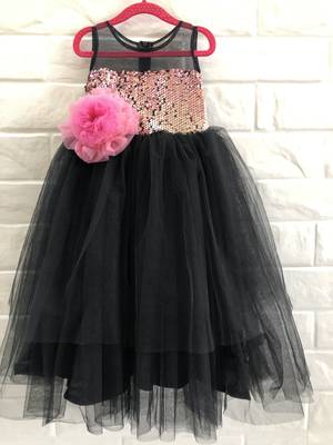 Black Flaired Gown 1