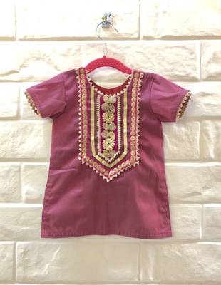 Magenta And Green  Kurta Pant Set 2