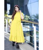 long Printed Heavy  Rayon Designer Kurti