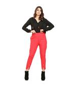 Carrot Pink Chikan Trouser