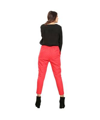 Carrot Pink Chikan Trouser 4
