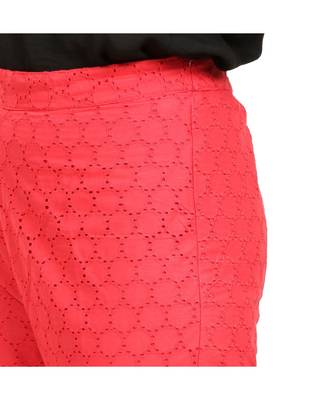 Carrot Pink Chikan Trouser 5