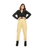 Beige Chikan Trouser