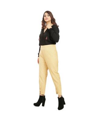 Beige Chikan Trouser 2