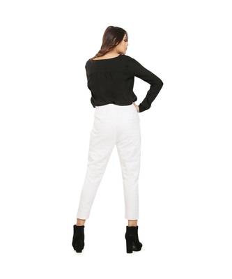 White Chikan Trouser 4