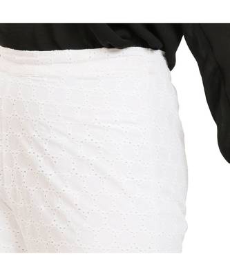 White Chikan Trouser 5