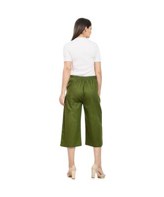 Olive Green Cotton Qullote 4