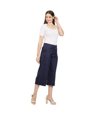 Navy Blue Cotton Qullote 3