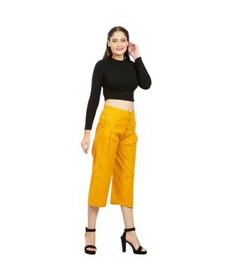 Mustard Yellow Cotton Qullote 3