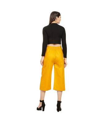Mustard Yellow Cotton Qullote 4