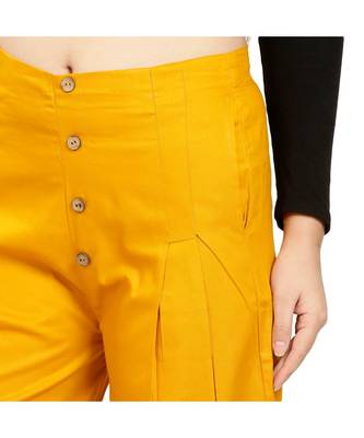 Mustard Yellow Cotton Qullote 5