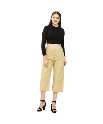 Beige Cotton Qullote 1