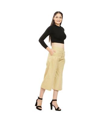 Beige Cotton Qullote 3