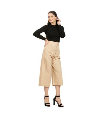 Camel Beige Cotton Qullote 3
