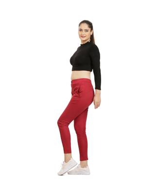 Marroon Fitting Jeggings 2